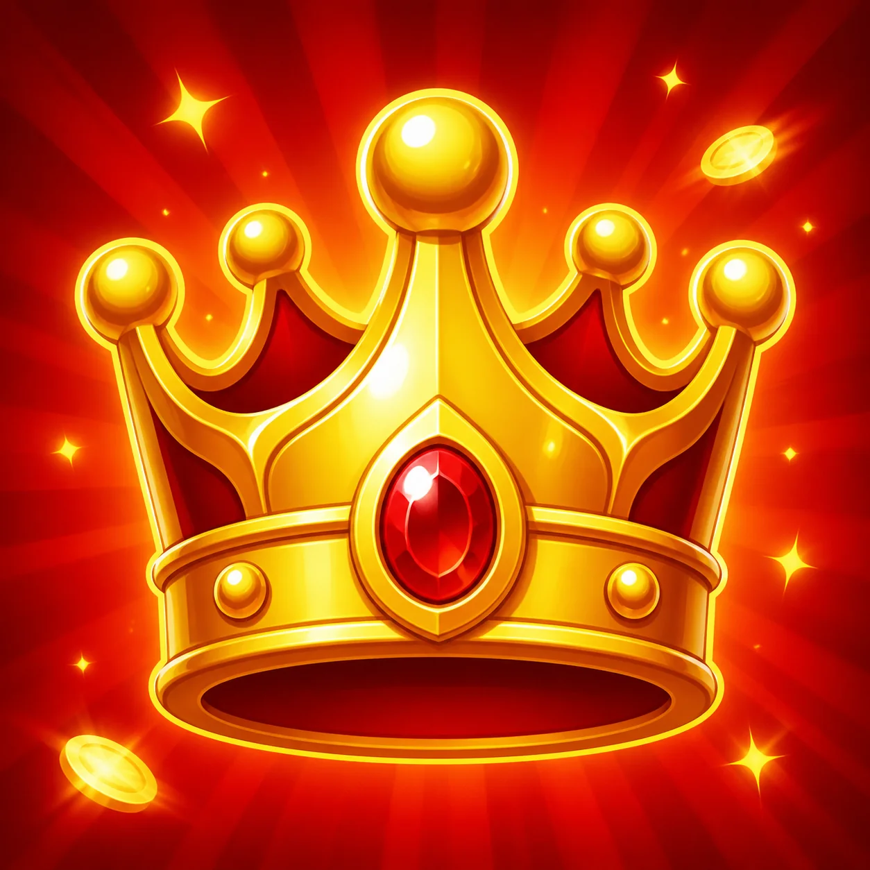 Corona dorada del juego Joker Royal Coins